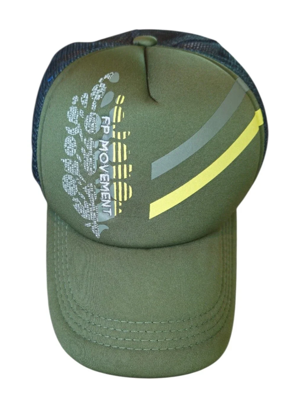 Free People Movement LA Terry Trucker Hat Olive Mesh Snapback Baseball Cap - Picture 5 of 6